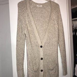 Beige Loose Fitting Shawl/Cardigan